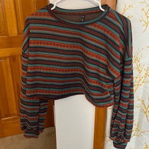 Brand New cropped sweater multicolor muted colors
